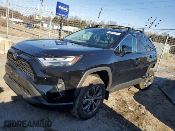 2024 Toyota RAV4 Hybrid XLE Premium with VIN 2T3B6RFV9RW076517, listed as a Copart auction lot 44642775 with 3,671 mi miles and Salvage Title. Bid and sale history available at carsss.com. Image 1.