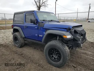 2018 Jeep Wrangler Sport with VIN 1C4GJXAG6JW291330, listed as a Copart auction lot 80825624 with 76,953 mi miles and Salvage Title. Bid and sale history available at carsss.com. Image 4.