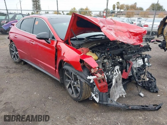 2021 Hyundai Sonata SEL Plus with VIN 5NPEJ4J20MH087577, listed as a IAAI auction lot 41090040 with Not Provided miles and . Bid and sale history available at DreamBid. Image 1.
