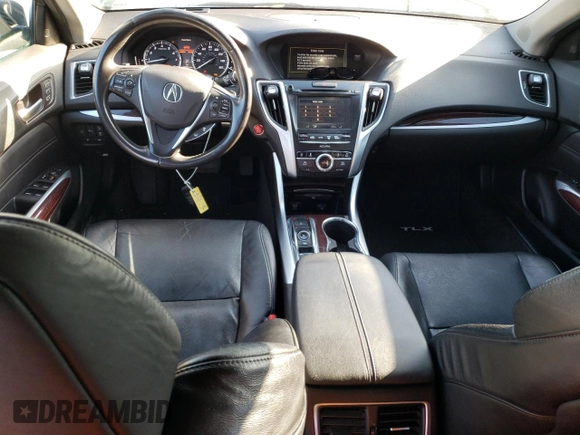 2015 Acura TLX V6 Advance with VIN 19UUB3F76FA009789, listed as a Copart auction lot 47651305 with 218,495 mi miles and Salvage Title. Bid and sale history available at carsss.com. Image 8.