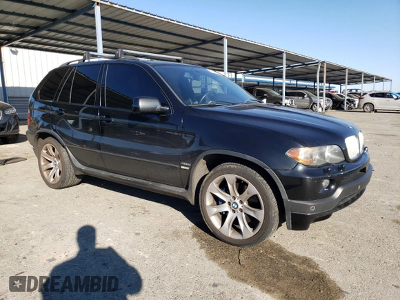 2005 BMW X5 4.8is with VIN 5UXFA93515LE83489, listed as a Copart auction lot 87840265 with 131,786 mi miles and Salvage Title. Bid and sale history available at carsss.com. Image 4.