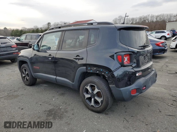 2019 Jeep Renegade Trailhawk z VIN ZACNJBC19KPK06415, wystawiony jako Copart lot #41493805 z przebiegiem 64 239 mil mil oraz Szkoda całkowita • Salvage title. Historia ofert i sprzedaży dostępna na DreamBid. Obrazek 2.
