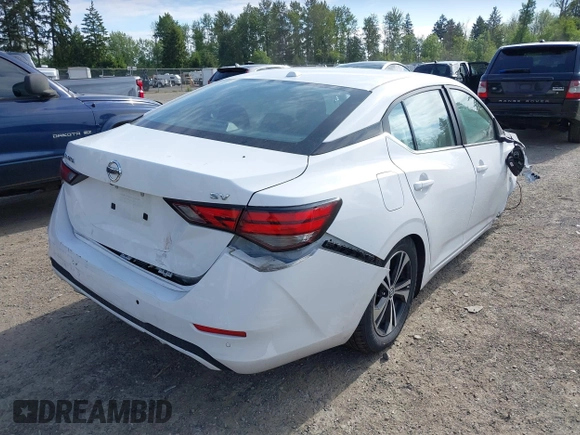 2022 Nissan Sentra SV z VIN 3N1AB8CV1NY272528, wystawiony jako IAAI lot #42344178 z przebiegiem 50 569 mil mil oraz . Historia ofert i sprzedaży dostępna na DreamBid. Obrazek 4.