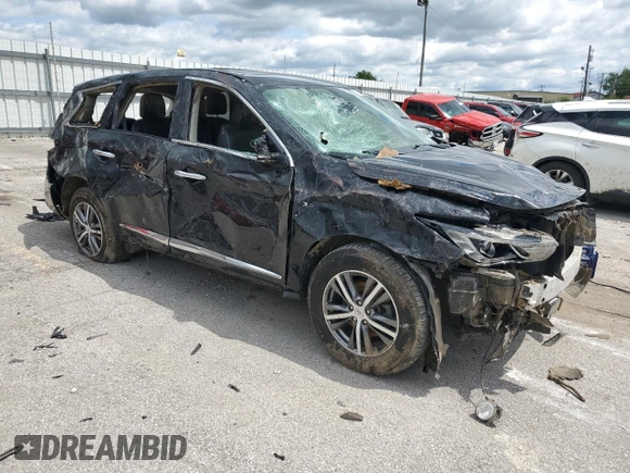 2020 Infiniti QX60 Signature Edition with VIN 5N1DL0MM4LC503454, listed as a Copart auction lot 57754075 with 68,119 mi miles and Salvage title. Bid and sale history available at DreamBid. Image 4.
