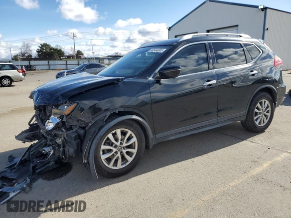 2018 Nissan Rogue S with VIN KNMAT2MT6JP614720, listed as a Copart auction lot 49544095 with 55,150 mi miles and Salvage Title. Bid and sale history available at carsss.com. Image 1.