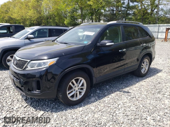 2015 Kia Sorento LX with VIN 5XYKT4A63FG595598, listed as a Copart auction lot 55468395 with 109,932 mi miles and Clean Title. Bid and sale history available at DreamBid. Image 1.
