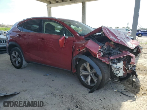 2017 Lexus NX 200t with VIN JTJYARBZ4H2055628, listed as a Copart auction lot 56009055 with 80,587 mi miles and Salvage Title. Bid and sale history available at DreamBid. Image 4.
