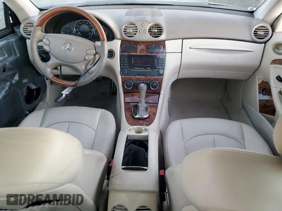 2009 Mercedes-Benz CLK 350 with VIN WDBTJ56H99F269000, listed as a Copart auction lot 80169234 with Not Provided miles and Salvage Title. Bid and sale history available at DreamBid. Image 8.