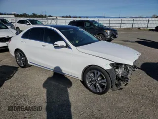 2021 Mercedes-Benz C 300 with VIN W1KWF8DBXMR643580, listed as a Copart auction lot 44043075 with 26,458 mi miles and Salvage Title. Bid and sale history available at carsss.com. Image 4.