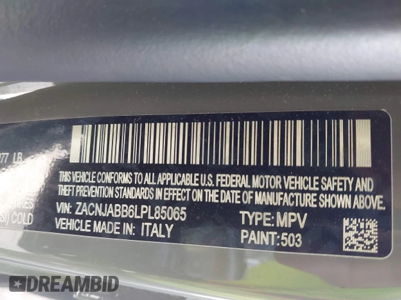 2020 Jeep Renegade Latitude с VIN ZACNJABB6LPL85065, выставлен на аукционе IAAI как лот 42448593 с пробегом 100 550 миль миль и . История ставок и продаж доступна на DreamBid. Изображение 9.