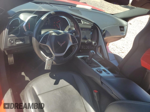 2014 Chevrolet Corvette 3LT with VIN 1G1YE2D71E5119797, listed as a Copart auction lot 61239005 with 12,879 mi miles and Salvage title. Bid and sale history available at DreamBid. Image 8.