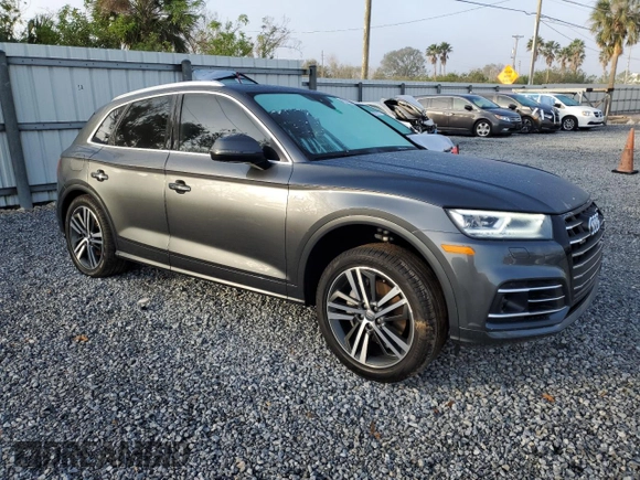2020 Audi Q5 Premium Plus with VIN WA1E2AFY9L2106176, listed as a Copart auction lot 43373845 with 45,735 mi miles and Salvage title. Bid and sale history available at DreamBid. Image 4.