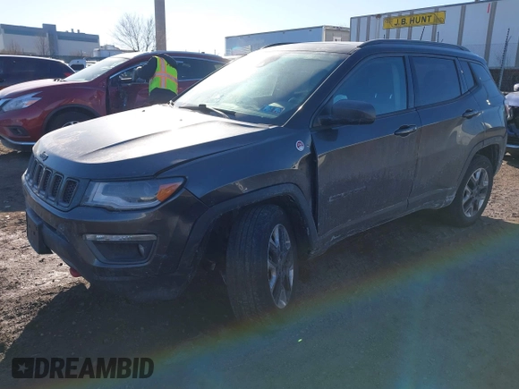 2017 Jeep Compass Trailhawk with VIN 3C4NJDDB8HT666169, listed as a IAAI auction lot 41434519 with 143,263 mi miles and . Bid and sale history available at DreamBid. Image 17.