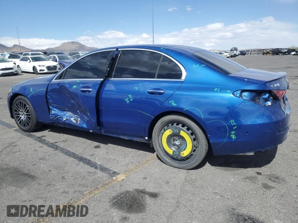 2023 Mercedes-Benz C 300 with VIN W1KAF4GB1PR128468, listed as a Copart auction lot 52821865 with 20,623 mi miles and Salvage title. Bid and sale history available at DreamBid. Image 2.