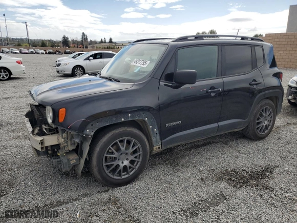 2018 Jeep Renegade Latitude with VIN ZACCJABB5JPJ05057, listed as a Copart auction lot 49317795 with 183,738 mi miles and Salvage Title. Bid and sale history available at carsss.com. Image 1.