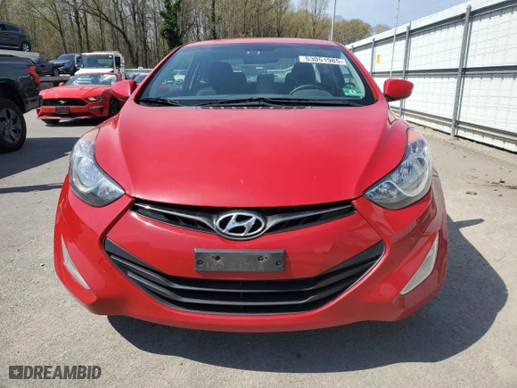 2013 Hyundai Elantra Coupe GS with VIN KMHDH6AE4DU003145, listed as a Copart auction lot 53051985 with 231,160 mi miles and Salvage Title. Bid and sale history available at carsss.com. Image 5.