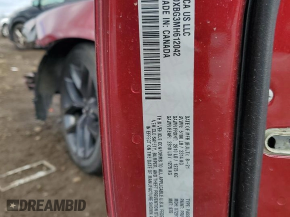 2021 Dodge Charger SXT with VIN 2C3CDXBG3MH612042, listed as a Copart auction lot 47273435 with 70,308 mi miles and Salvage Title. Bid and sale history available at carsss.com. Image 12.