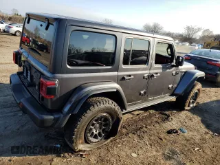 2021 Jeep Wrangler Unlimited Rubicon with VIN 1C4JJXFG8MW869995, listed as a Copart auction lot 83472254 with 48,302 mi miles and Salvage Title. Bid and sale history available at carsss.com. Image 3.