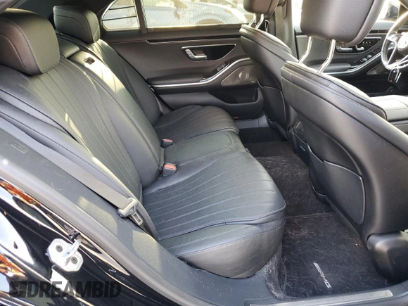 2023 Mercedes-Benz S-Class S 500 with VIN W1K6G6DBXPA225492, listed as a Copart auction lot 81487724 with 20,430 mi miles and Salvage Title. Bid and sale history available at carsss.com. Image 10.