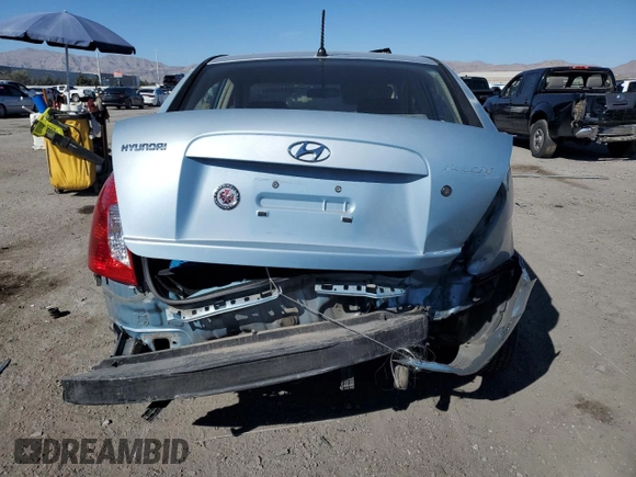2006 Hyundai Accent GLS with VIN KMHCN46C76U053685, listed as a Copart auction lot 46544965 with 288,694 mi miles and Salvage Title. Bid and sale history available at carsss.com. Image 6.