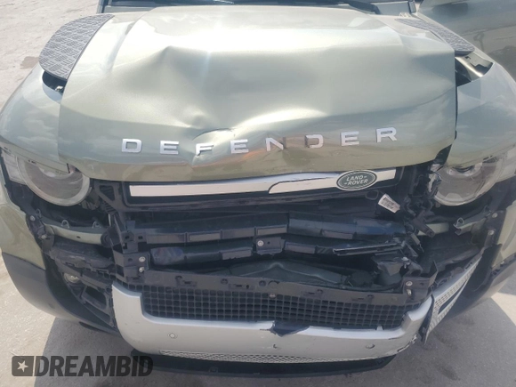 2020 Land Rover Defender SE with VIN SALEP7EU5L2019473, listed as a Copart auction lot 67521544 with 45,490 mi miles and Salvage title. Bid and sale history available at DreamBid. Image 12.
