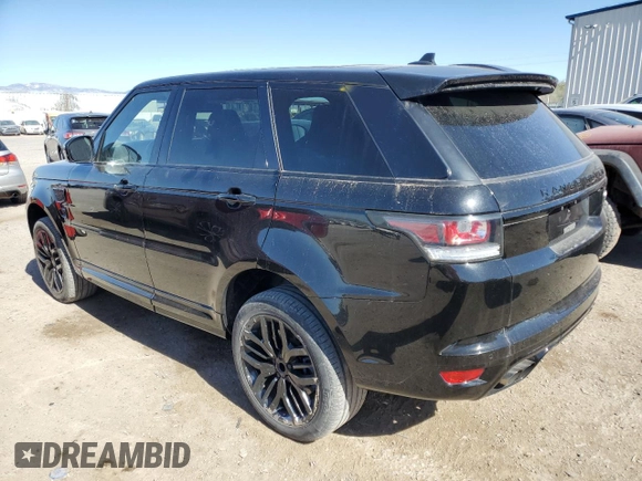 2016 Land Rover Range Rover Sport SVR with VIN SALWZ2EF5GA580299, listed as a Copart auction lot 43380555 with 75,191 mi miles and Clean title. Bid and sale history available at DreamBid. Image 2.