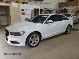 2012 Audi A6 Premium Plus with VIN WAUGGAFC3CN141795, listed as a Copart auction lot 52898865 with 89,807 mi miles and Salvage title. Bid and sale history available at DreamBid. Image 1.
