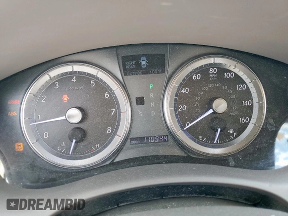 2012 Lexus ES 330 with VIN JTHBK1EG3C2490827, listed as a Copart auction lot 62430405 with 110,944 mi miles and Salvage title. Bid and sale history available at DreamBid. Image 9.