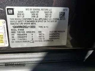 2014 GMC Acadia SLT with VIN 1GKKRRKD5EJ113659, listed as a Copart auction lot 47047265 with 285,118 mi miles and Salvage Title. Bid and sale history available at carsss.com. Image 13.