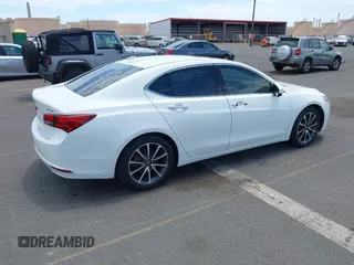 2015 Acura TLX V6 Tech with VIN 19UUB2F56FA015522, listed as a IAAI auction lot 42185190 with 116,965 mi miles. Bid and sale history available at carsss.com. Image 4.