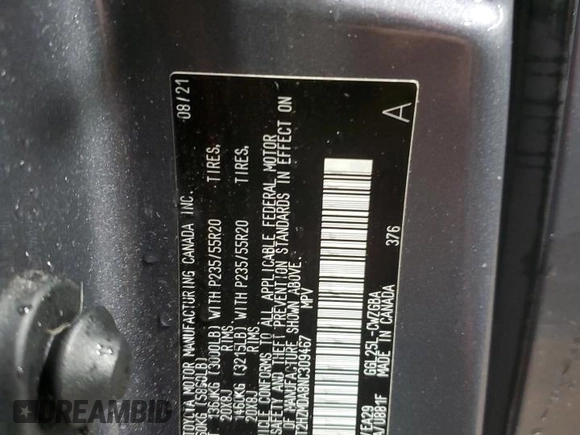2022 Lexus RX 350 with VIN 2T2HZMDA8NC309467, listed as a Copart auction lot 49897385 with 36,795 mi miles and Salvage Title. Bid and sale history available at DreamBid. Image 13.
