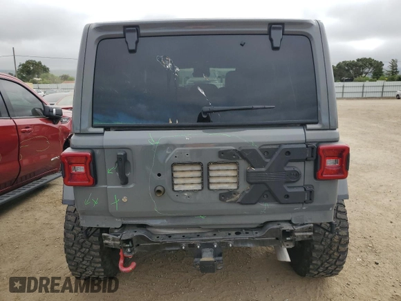 2019 Jeep Wrangler Unlimited Rubicon with VIN 1C4HJXFG6KW661609, listed as a Copart auction lot 55527005 with 25,302 mi miles and Salvage title. Bid and sale history available at DreamBid. Image 6.