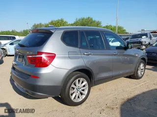 2013 BMW X3 xDrive28i with VIN 5UXWX9C59D0A09711, listed as a IAAI auction lot 41995475 with 104,123 mi miles. Bid and sale history available at carsss.com. Image 4.