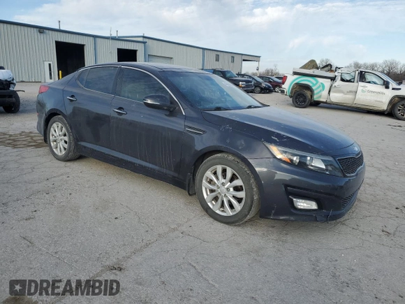 2015 Kia Optima EX with VIN 5XXGN4A7XFG473270, listed as a Copart auction lot 45860684 with 127,419 mi miles and Salvage Title. Bid and sale history available at DreamBid. Image 4.