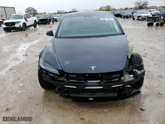 2024 Tesla Model 3 with VIN 5YJ3E1EA7RF862989, listed as a Copart auction lot 86275144 with 41 mi miles and Salvage Title. Bid and sale history available at carsss.com. Image 5.