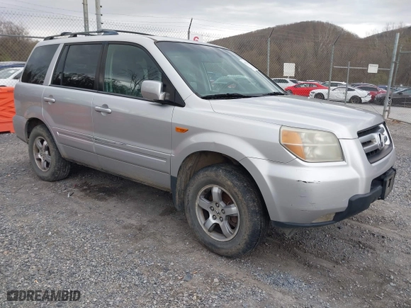 2006 Honda Pilot EX-L with RES with VIN 2HKYF18606H502115, listed as a IAAI auction lot 41872434 with 286,953 mi miles. Bid and sale history available at carsss.com. Image 1.