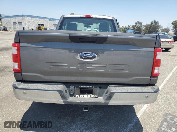 2021 Ford F-150 XL with VIN 1FTMF1C58MKE24095, listed as a Copart auction lot 57686455 with 60,583 mi miles and Salvage title. Bid and sale history available at DreamBid. Image 6.