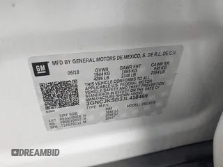 2018 Chevrolet Trax LS with VIN 3GNCJKSB3JL418469, listed as a IAAI auction lot 40842886 with 22,029 mi miles. Bid and sale history available at carsss.com. Image 9.
