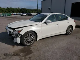 2018 Infiniti Q50 Luxe with VIN JN1EV7AP7JM365820, listed as a Copart auction lot 63188895 with 58,963 mi miles and Salvage title. Bid and sale history available at DreamBid. Image 1.
