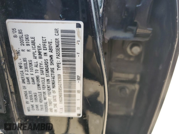 2005 Honda Accord EX-L z VIN 1HGCM66595A079369, wystawiony jako Copart lot #58450835 z przebiegiem 228 485 mil mil oraz Czysty tytuł • Clean title. Historia ofert i sprzedaży dostępna na DreamBid. Obrazek 12.