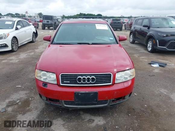 2003 Audi A4 3.0L with VIN WAULT68E23A254280, listed as a IAAI auction lot 42492694 with Not provided miles and . Bid and sale history available at DreamBid. Image 12.