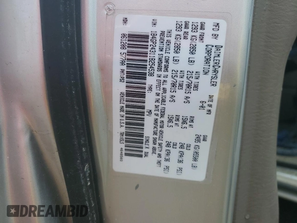 2001 Dodge Caravan SE with VIN 1B4GP24311B254538, listed as a Copart auction lot 74230414 with 0 mi miles and Salvage Title. Bid and sale history available at carsss.com. Image 14.