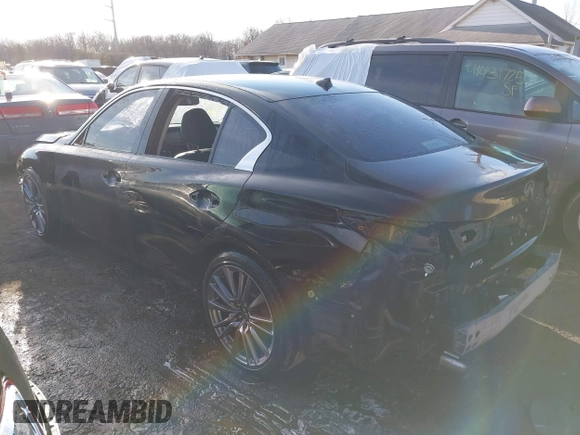 2018 Infiniti Q50 3.0t SPORT with VIN JN1EV7AR4JM432732, listed as a IAAI auction lot 41405057 with 132,046 mi miles. Bid and sale history available at carsss.com. Image 3.