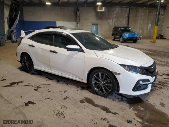2020 Honda Civic Hatchback EX-L with VIN SHHFK7H83LU417026, listed as a Copart auction lot 83028254 with 0 mi miles and Salvage Title. Bid and sale history available at carsss.com. Image 4.