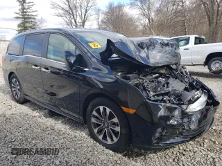 2023 Honda Odyssey EX-L with VIN 5FNRL6H69PB048988, listed as a Copart auction lot 50163455 with 35,475 mi miles and Salvage Title. Bid and sale history available at carsss.com. Image 4.