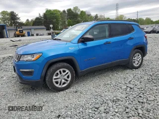 2018 Jeep Compass Sport with VIN 3C4NJCAB4JT124295, listed as a Copart auction lot 52328795 with 77,901 mi miles and Salvage title. Bid and sale history available at DreamBid. Image 1.