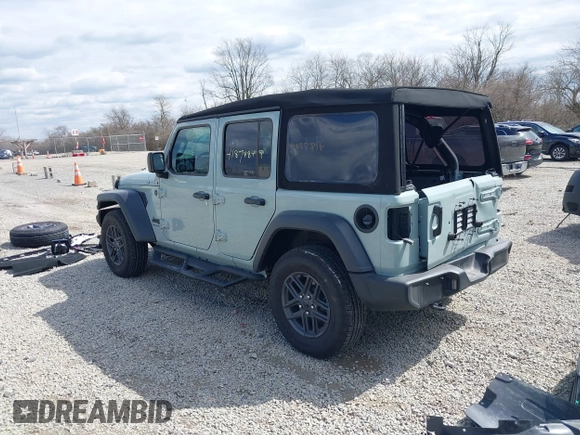 2024 Jeep Wrangler Willys with VIN 1C4PJXDG6RW331770, listed as a IAAI auction lot 41879849 with 6,100 mi miles and . Bid and sale history available at carsss.com. Image 3.