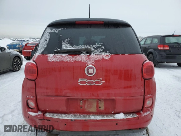 2014 FIAT 500L Lounge with VIN ZFBCFACHXEZ024704, listed as a Copart auction lot 43133285 with 111,279 mi miles and Salvage Title. Bid and sale history available at DreamBid. Image 6.