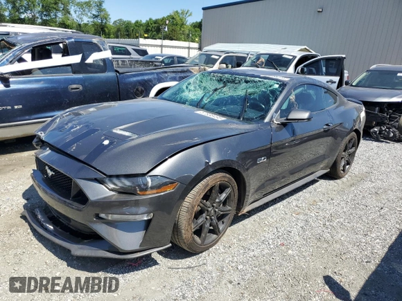2020 Ford Mustang GT with VIN 1FA6P8CF6L5130303, listed as a Copart auction lot 57838495 with 45,319 mi miles and Salvage title. Bid and sale history available at DreamBid. Image 1.