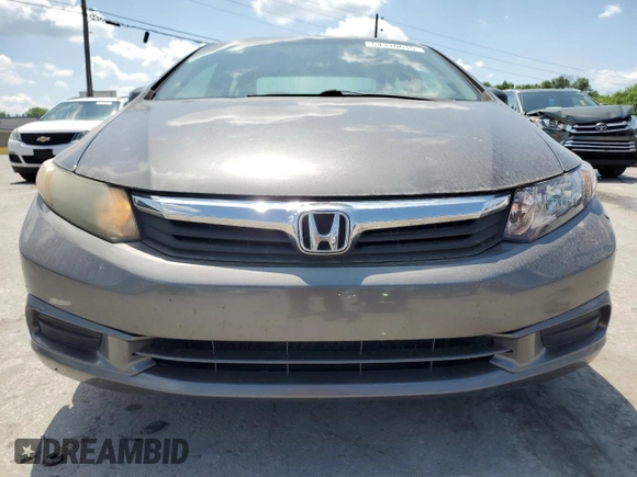 2012 Honda Civic EX with VIN 2HGFB2F8XCH510032, listed as a Copart auction lot 54310615 with 233,564 mi miles and Salvage Title. Bid and sale history available at DreamBid. Image 5.